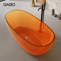 Guanbo gabo freestanding bathtub artificial stone home hotel B & B Net red color transparent bath tub 9801