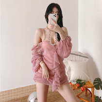 Fairy Fan Korea ins Long-sleeved sexy conservative one-piece swimming suit female summer small chest gathered steel bracket thin hot spring
