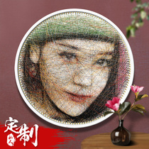 Custom photo color nail winding painting DIY handmade rescue character photo portrait puzzle gift