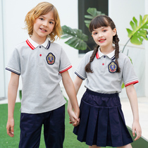 New kindergarten garden clothes summer clothes class clothes junior high school students school uniform suit British style men and women children summer short-sleeved