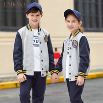 Unikaka childrens kindergarten uniform Spring and autumn suit Primary school uniform Spring and autumn suit Sportswear class suit