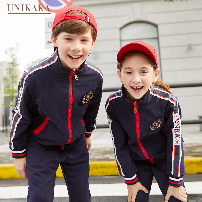 Kindergarten Garden Suit Three Sets School Uniform Suit Elementary And Middle School Students Spring And Autumn Season Games Class Sportswear Sports Suit Baseball Suit