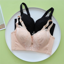 No steel ring no sponge thin cup lingerie large red coalfield adjustment type large size comfort bra 90B90C90D