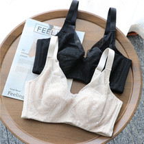 Full-Cup adjustable bra thin collection of back-to-back milk sexy soft steel ring underwear Womens Big Chest show small anti-sagging