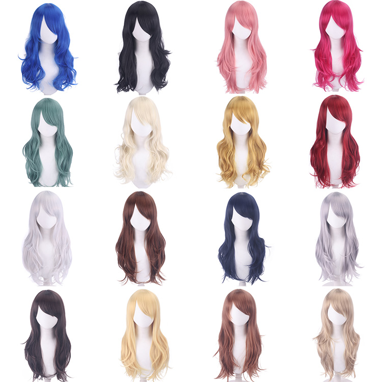 cos Wig Popular 24 - color - selling through the European and American color 70cm long curl animation wig