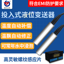 One-piece liquid level sensor transmitter Input type split water level meter display probe water tank 4-20ma