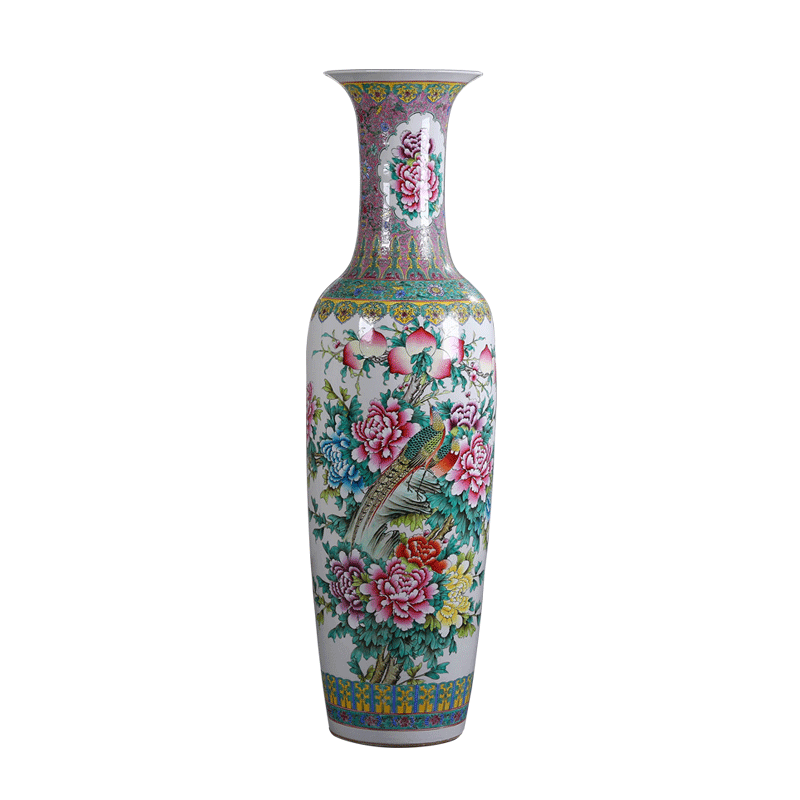 Jingdezhen ceramics to heavy ground vase archaize powder enamel hand - made sitting room hotel opening gifts furnishing articles