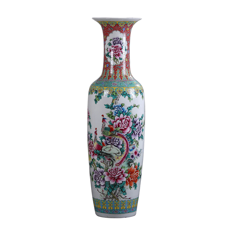 Jingdezhen ceramics to heavy ground vase archaize pastel hand - made sitting room hotel opening gifts flower arranging furnishing articles