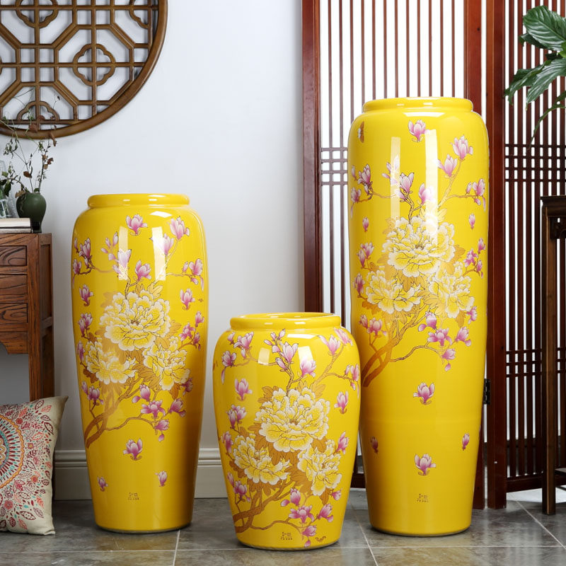 Jingdezhen ceramics 3 sets of large red vase I household housewarming gift sitting room adornment is placed