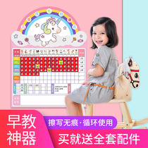 Children's Growth Self-discipline Table Creative Family Good Habits Development Schedule Kindergarten Pupils Daily Clock-in Table