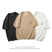 Summer Chauffins Cubs Cubs Cubs Short sleeves T-shirt Male Loose Big Code Embroidered Couple Half Sleeve Trend Compassionate Man