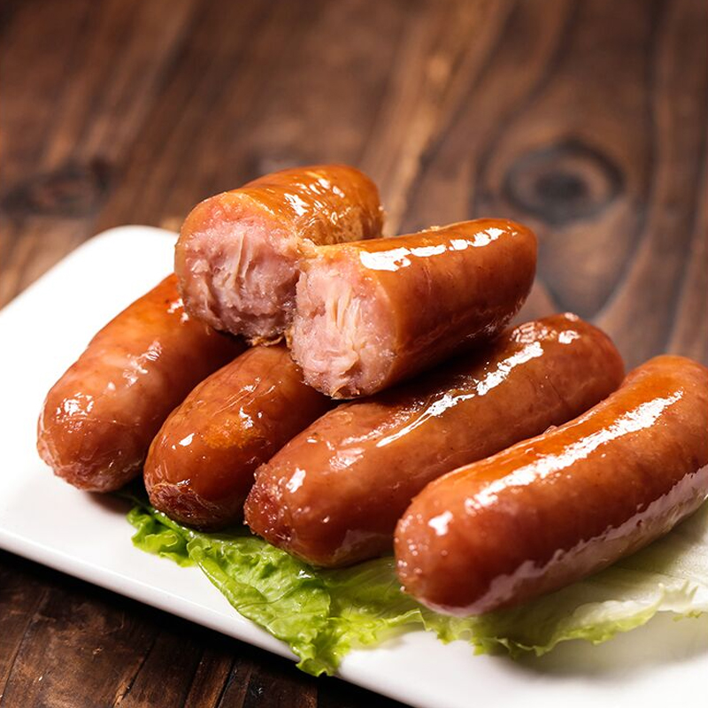 上特佳火山石台湾原味黑胡椒纯肉烤肠台式热狗烤肉肠500g*3袋