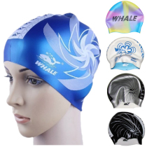 Whale uncrewed double-sided printed inside and outside waterproof silicone gel swimming cap male and female universal