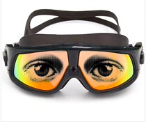 --- Big eyes and big frame swimming goggles diving glasses HD anti-fog waterproof glasses