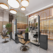 Net Red Barber Shop Mirror Platform Hair Salon Special Hairdressing Double-sided Mirror Tide Shop Simple Smart Hairdressing Shop Mirror Floor Style