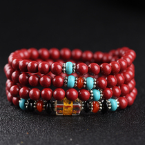 This year of life cinnabar bracelet 108 womens original mine safety bracelet crystal purple gold sand mens Valentines Day gift