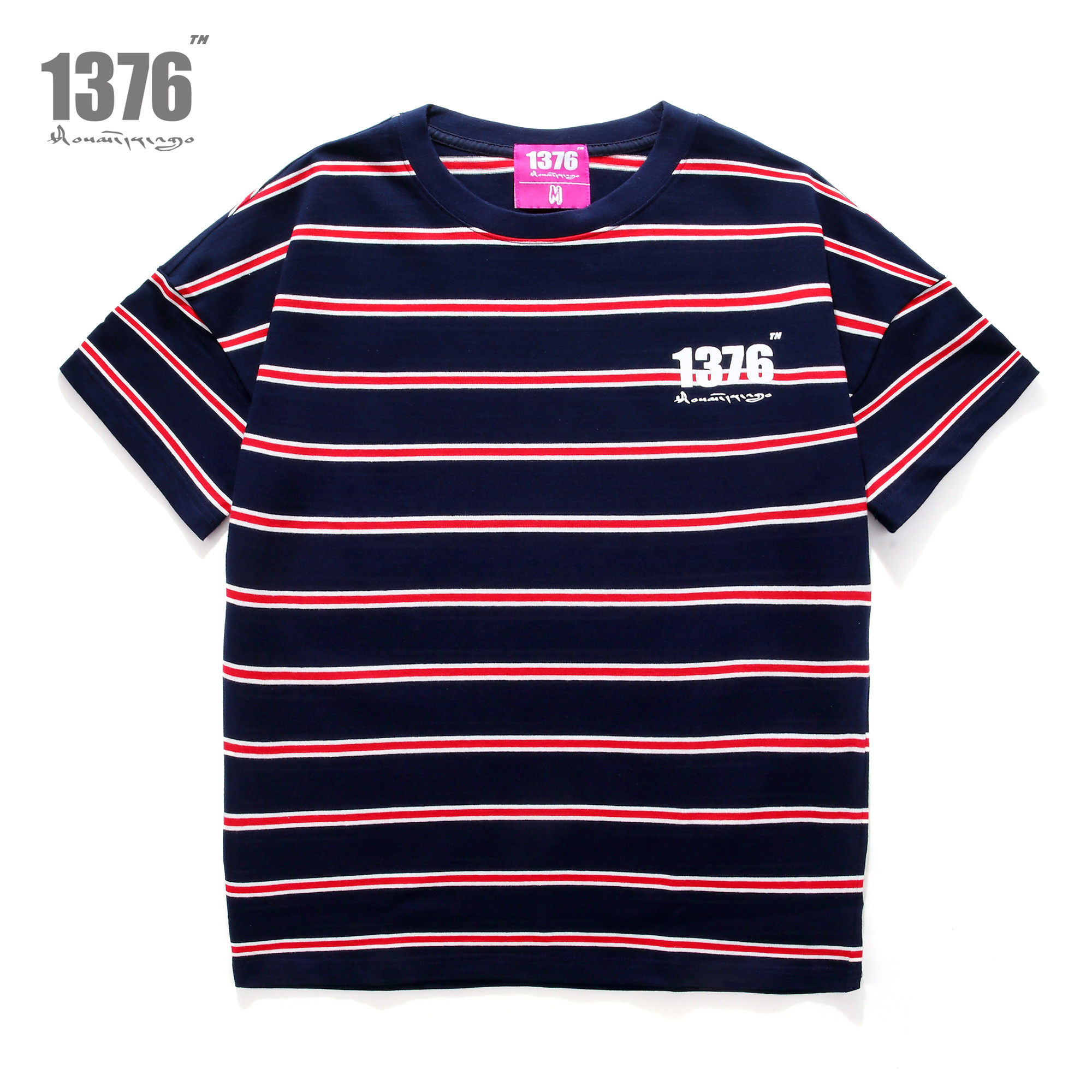 1376 夏日必备 条纹短t oversize 藏区街头 藏潮文化