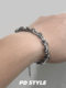 PDSTYLE LIGHT LIXURY RHINESTONE PRABPING TITANIUM Steel Cuban 팔찌 남성과 여성 고급 틈새 커플 액세서리 트렌디 한 제품 PDSTYLE LIGHT LIXURY RHINESTONE PRABPING TITANIUM Steel Cuban 팔찌 남성과 여성 고급 틈새 커플 액세서리 트렌디 한 제품