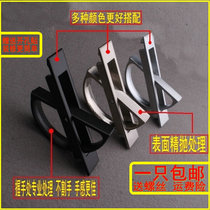 Collapse rice hidden handle upscale drawer Kitchen Wood Door Handle Arc handle Adjustable Wire Drawing Sand Chrome