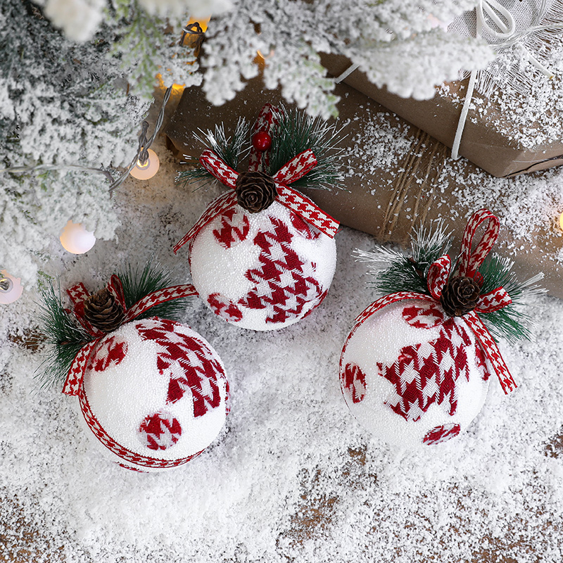 christmas ball decoration hanging ball foam high-end ball 3 pack christmas tree decoration pendant christmas decorations