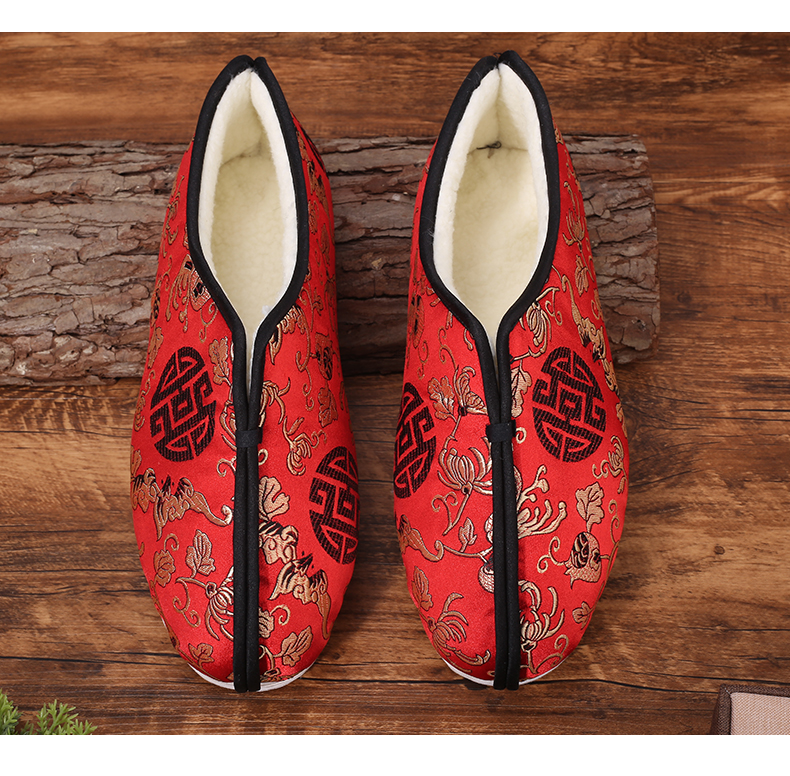 天泽-女款五福捧寿寿鞋