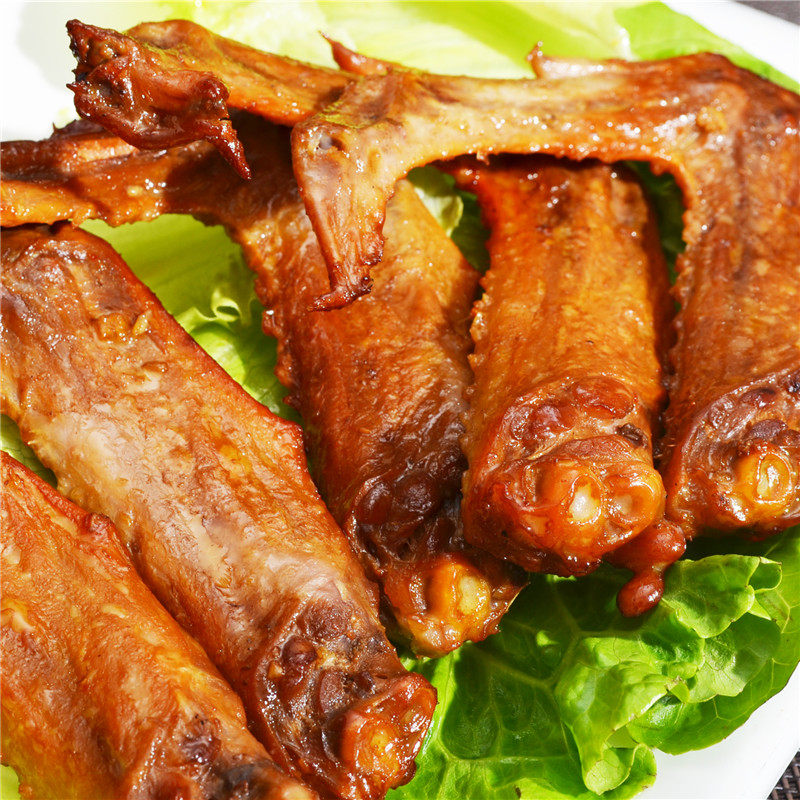 [7省包邮]罗大胡子三明熏鸭翅香辣鸭翅包装美食小吃零食肉类特产