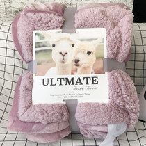 (Exported to the United States)Lamb velvet flannel blanket thickened coral velvet air conditioning blanket Single double nap blanket