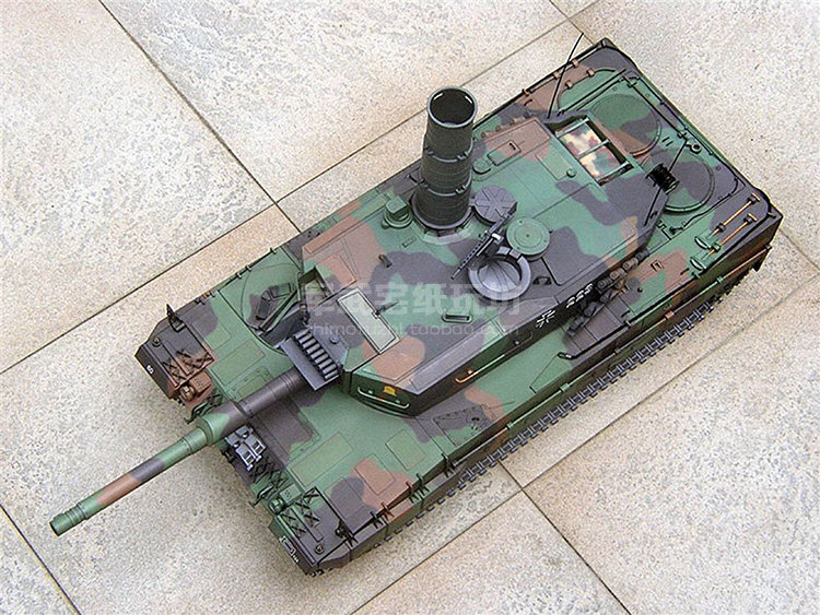 德国豹2a4主战坦克 纸模型 1:16 超精细 手工diy 军武宅 纸艺