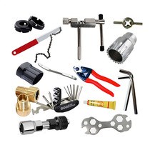 Bicycle repair tool set chain interceptor tire stick flywheel hand sleeve hexagonal dismantling middle shaft repair box