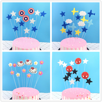 Baking Birthday Cake Decoration Combined Cartoon DIY Bakery Fire Small Aircraft Plug KT Cat Superman Plugin