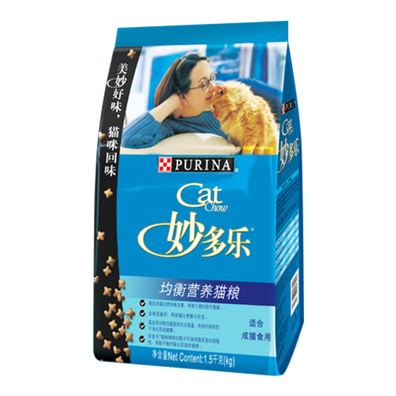 波奇网 普瑞纳 妙多乐成猫粮1.5kg 雀巢宠优猫咪主粮猫食全国包邮产品展示图3