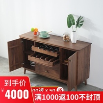 Nordic sideboard solid wood modern simple living room tea cabinet dining cabinet wine cabinet integrated multifunctional kitchen locker
