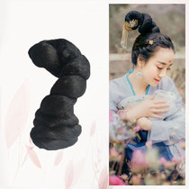 Ancient costume wig hair bun Tang system noble concubine vertical twist can be bent hair bag Ming system Hanfu film and television performance hair bag