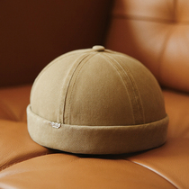 Acap breathable small standard mens and womens big head hat summer khaki adjustable washable Japanese retro melon cap