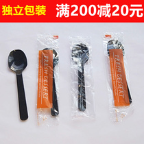 Independent Packaging Small Spoon Plastic Spoon Thickened Disposable Cake Spoon Yogurt Spoon Pudding Spoon Sweet Spoonful Spoon 1000