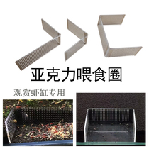 Acrylic feeding ring crystal shrimp feeding basin ornamental pet shrimp feeder shrimp food tray feeding basin plate