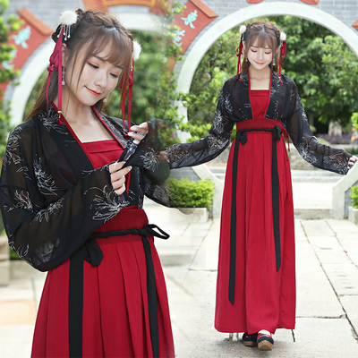 Original authentic autumn new traditional Chinese clothing women's skirts skirt waist waist line Chrysanthemum print red suit