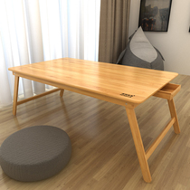 Bed computer desk large folding desk adjustable lifting table simple bay window writing desk small kang table