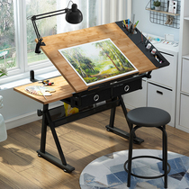 Solid wood can lift painting desk art drawing board drawing drawing table designer workbench table easel painting case
