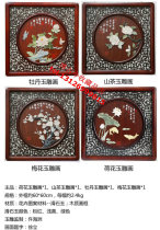 Jinyu Mantang Jade carving painting Bucket square set Master Wu Haizhou created home hanging painting Jade carving painting