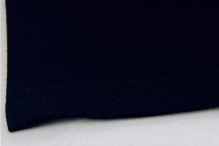 Mùa hè phụ nữ hàn quốc cotton chữ đen ngắn tay váy đầm cỡ lớn rộng qua đầu gối váy dài - váy đầm