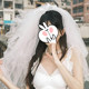 결혼 증명서를 받고 결혼하기위한 베일 제안 신부 마스터 웨딩 드레스 소녀 사진 소품 활 푹신한 원사 흰색 빛과 하이 엔드 결혼 증명서를 받고 결혼하기위한 베일 제안 신부 마스터 웨딩 드레스 소녀 사진 소품 활 푹신한 원사 흰색 빛과 하이 엔드