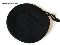 New product Real shot high quality security wool belly Black autumn and winter mesh beret hats ceremonial hat parade cap badge