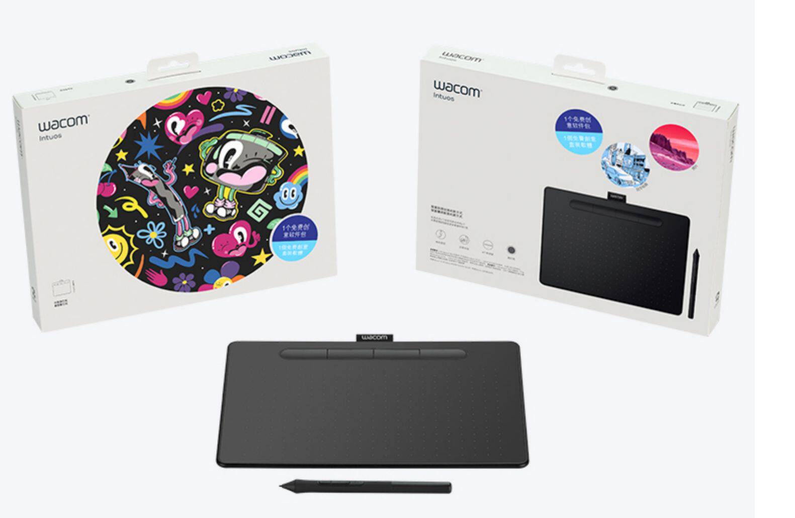 wacom影拓4数位板ctl4100wl无线电脑手写板绘画动漫手绘板 wocam