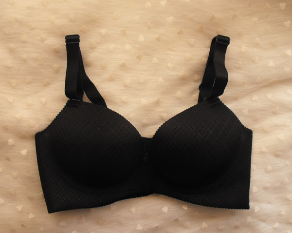 精油水袋aa不空杯小胸加厚聚拢文胸一片式无痕nb内衣二分之一杯