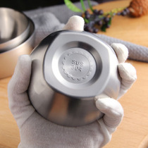 SUS304 stainless steel double small Bowl baby eating bowl baby supplementary food feeding bowl children insulated soup bowl