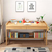 Solid wood childrens study desk primary school student writing desk economical desk can lift home computer desk writing desk