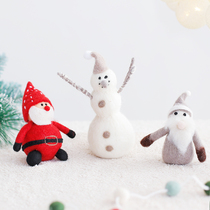 Langsen Nordic Christmas decoration old man ornaments wool felt snowman desktop set Christmas decoration Christmas gift