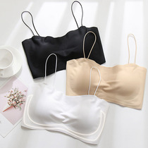 Summer ice silk seamless beauty back underwear with chest pads to prevent exposure to the chest one piece tube top bra camisole female