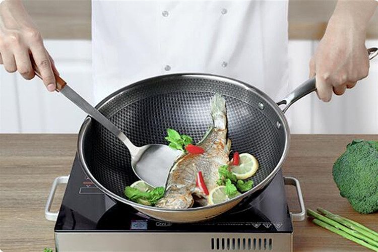 赛普瑞斯 不锈钢炒菜锅,聚能不粘锅